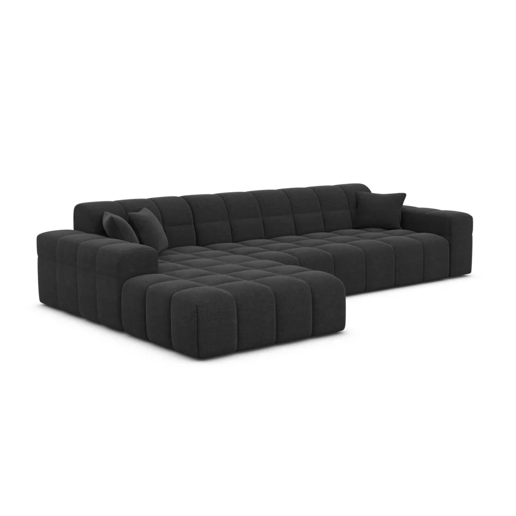 Strukturstoff L-Form Sofa Nivara