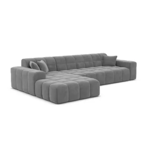 Samtstoff L-Form Sofa Nivara