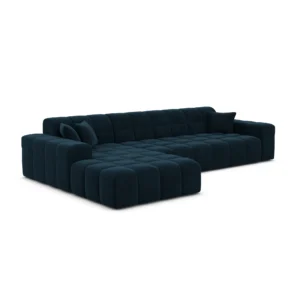 Samtstoff L-Form Sofa Nivara