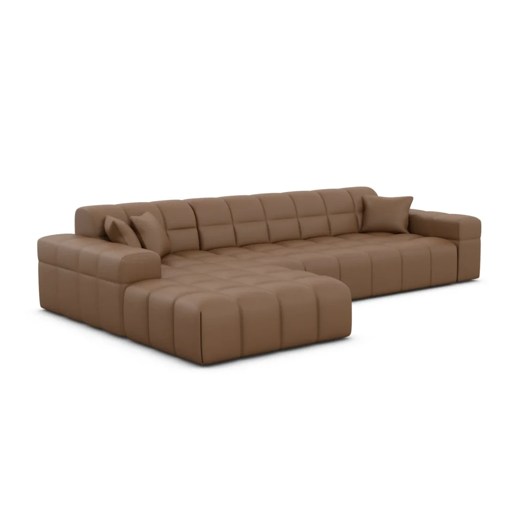 Echtleder L-Form Sofa Nivara