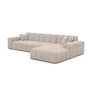 Strukturstoff L-Form Sofa Nivara