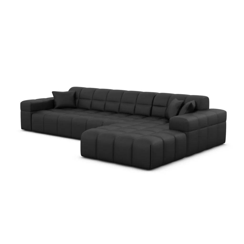 Echtleder L-Form Sofa Nivara