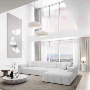 Echtleder L-Form Sofa Nivara