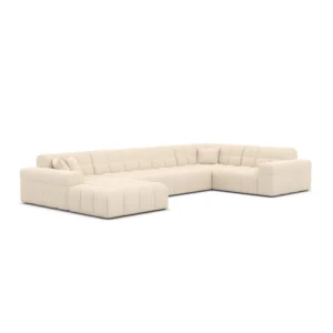 Strukturstoff U-Form XL Wohnlandschaft Nivara
