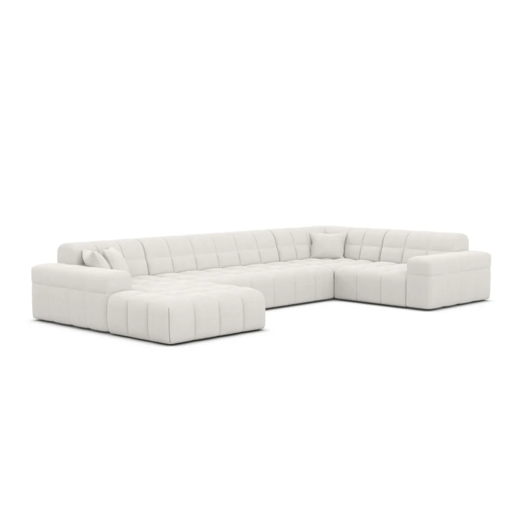 Strukturstoff U-Form XL Wohnlandschaft Nivara