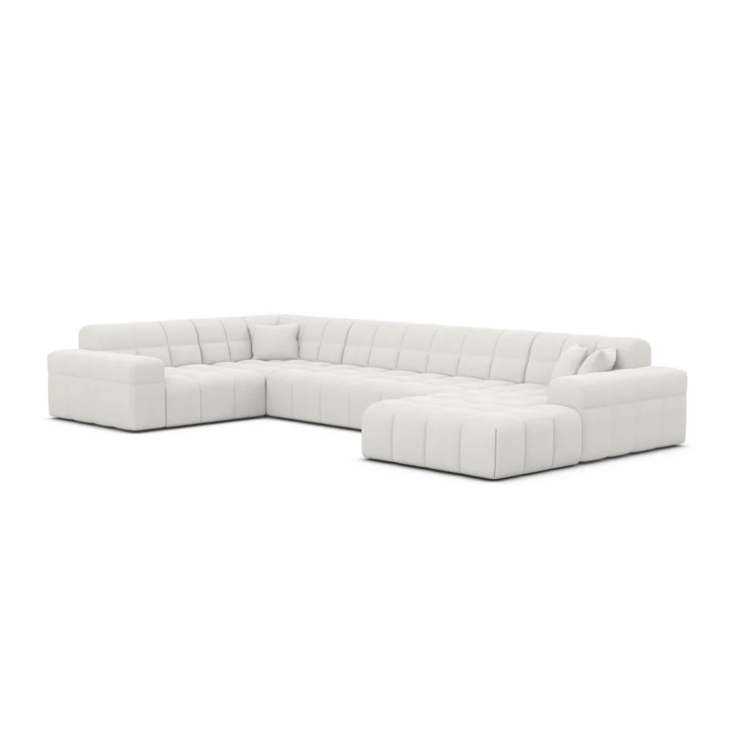 Strukturstoff U-Form XL Wohnlandschaft Nivara