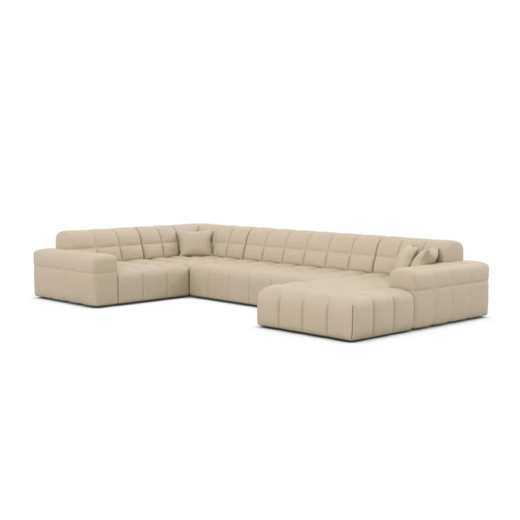 Kunstleder U-Form XL Wohnlandschaft Nivara