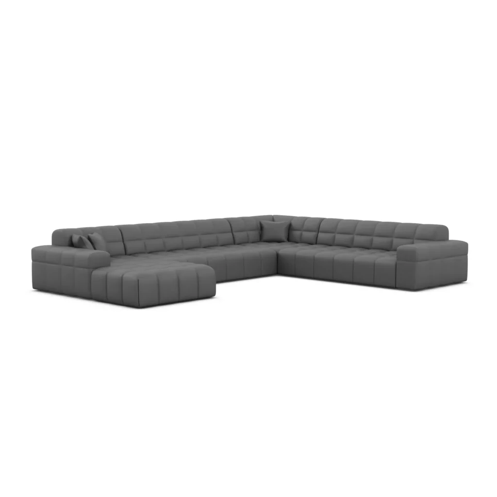 Echtleder U-Form XXL Wohnlandschaft Nivara