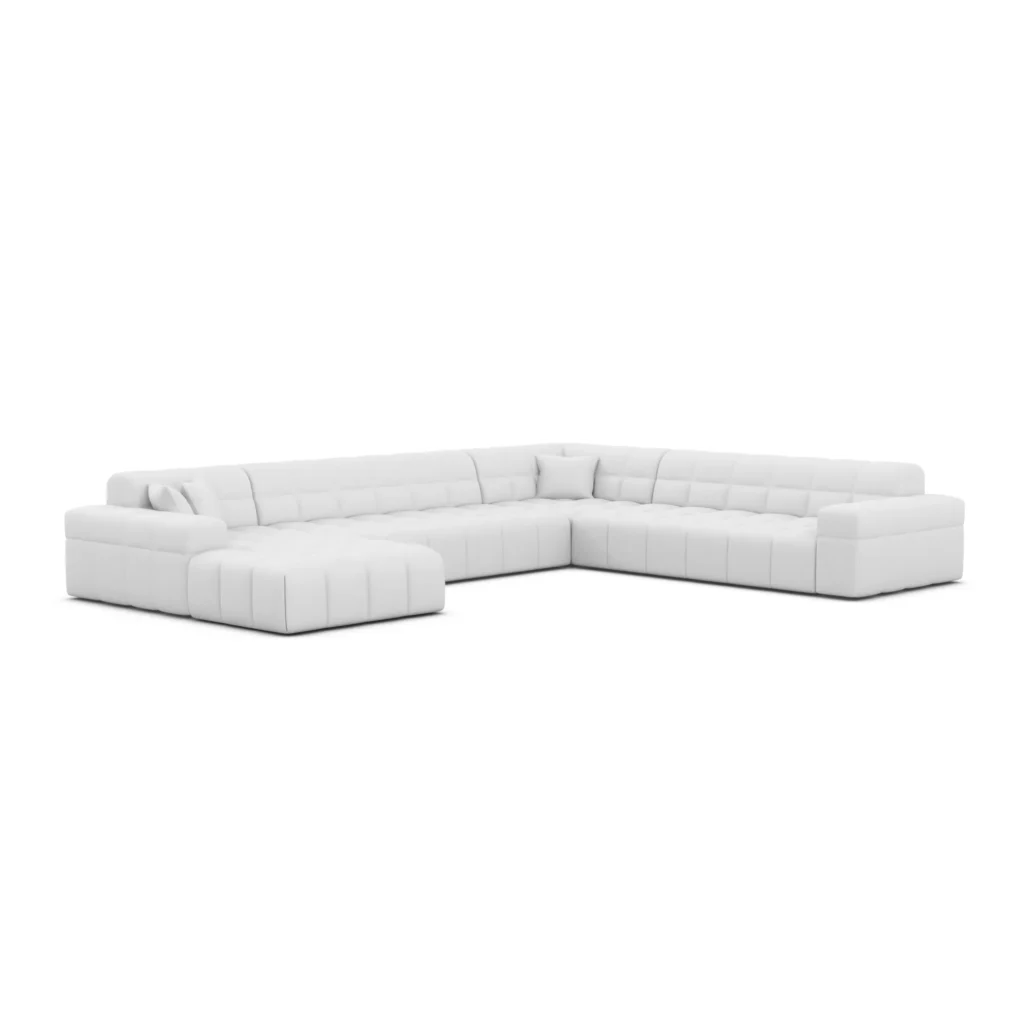 Echtleder U-Form XXL Wohnlandschaft Nivara