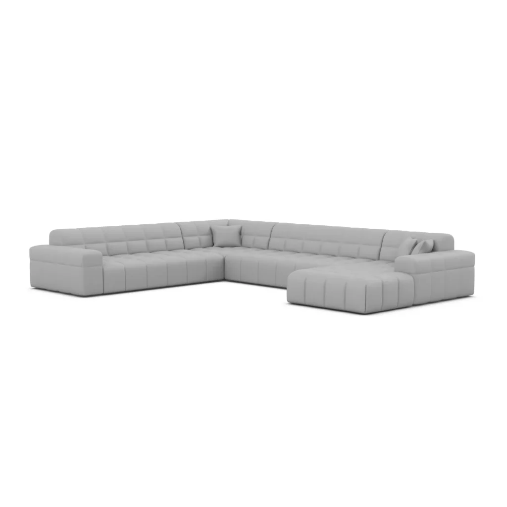 Echtleder U-Form XXL Wohnlandschaft Nivara