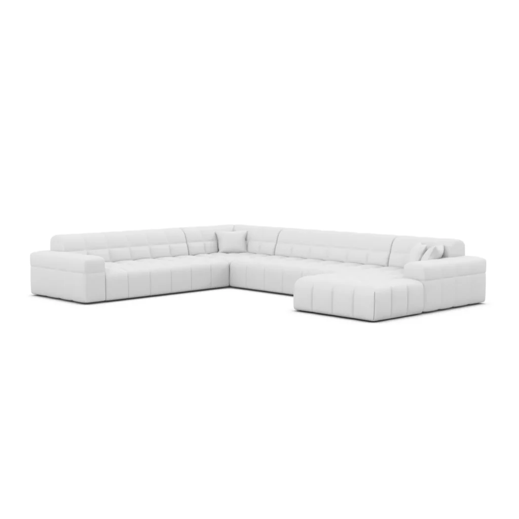 Echtleder U-Form XXL Wohnlandschaft Nivara