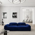 Samtstoff 2-Sitzer Couch Nuvia