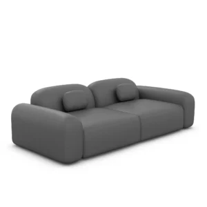 Echtleder 2-Sitzer Couch Nuvia