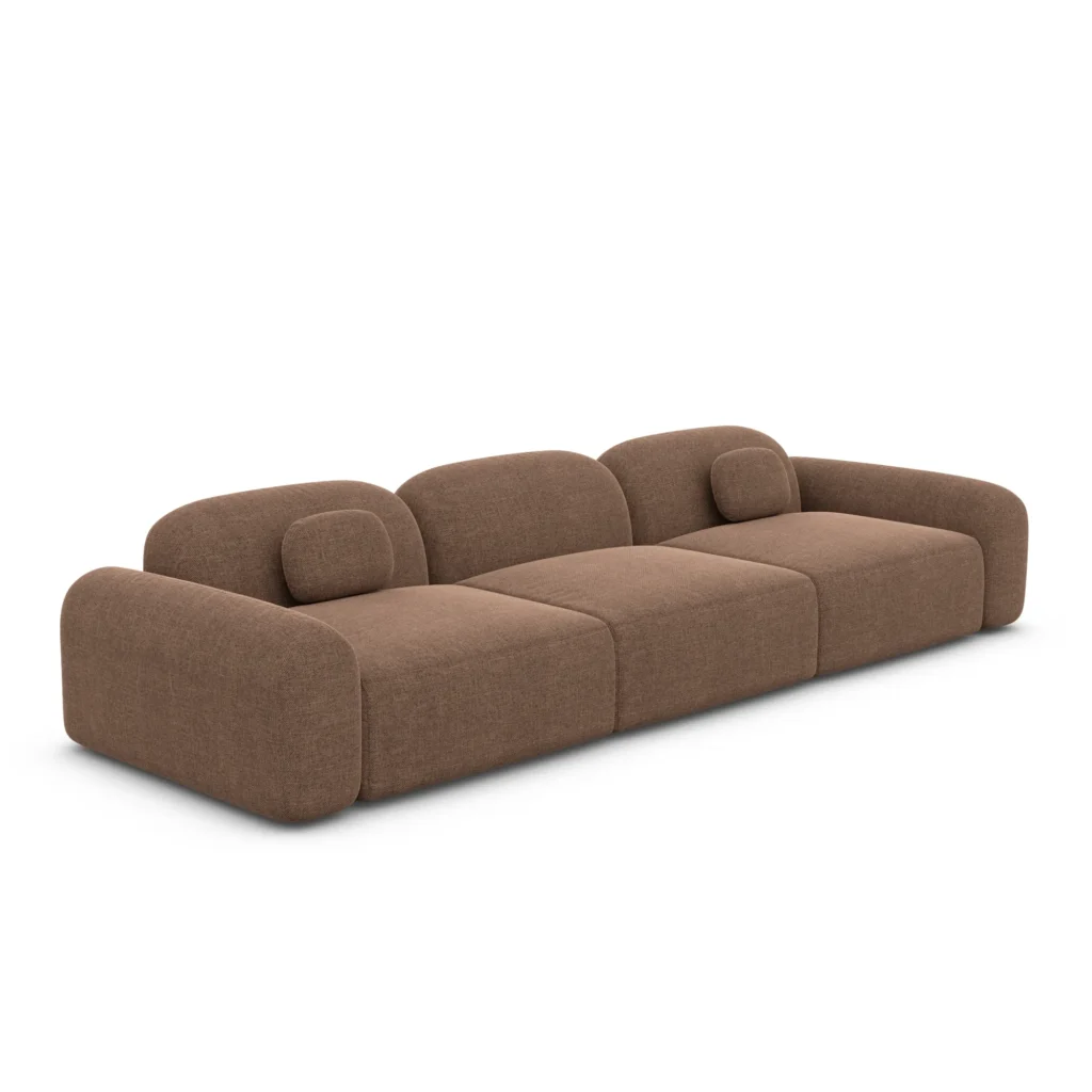 Strukturstoff 3-Sitzer Couch Nuvia