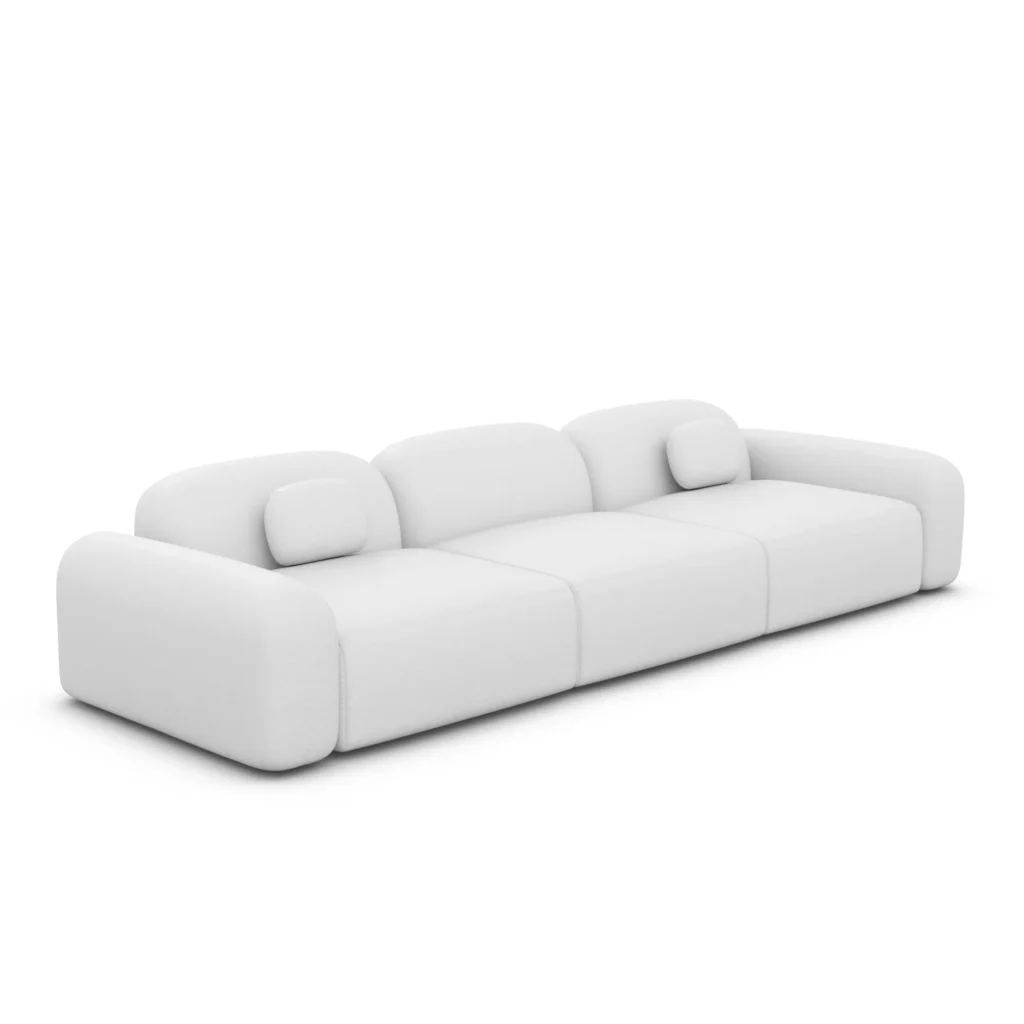 Kunstleder 3-Sitzer Couch Nuvia