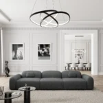 Strukturstoff 4-Sitzer Couch Nuvia