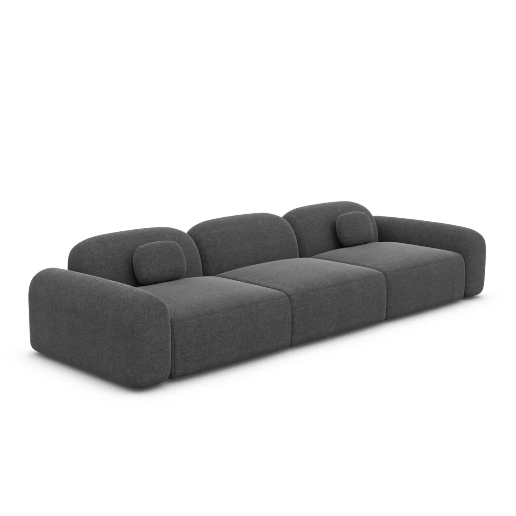 Strukturstoff 4-Sitzer Couch Nuvia