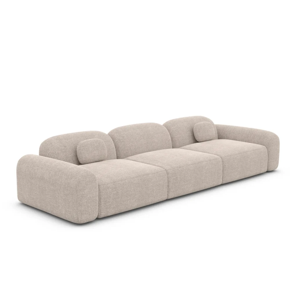 Strukturstoff 4-Sitzer Couch Nuvia