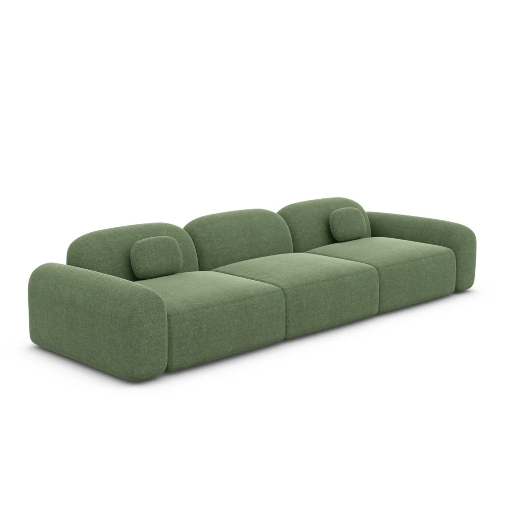 Strukturstoff 4-Sitzer Couch Nuvia