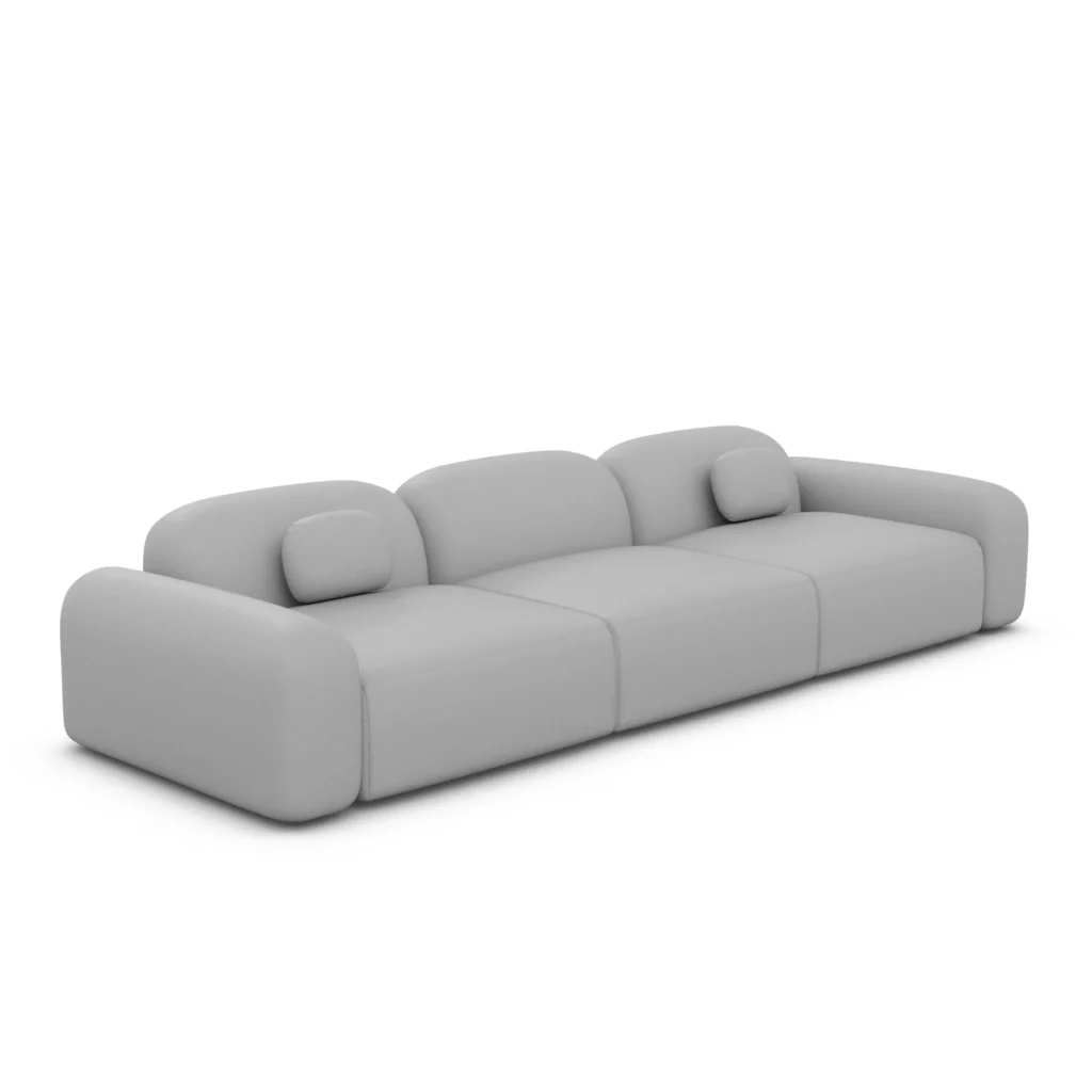 Echtleder 4-Sitzer Couch Nuvia