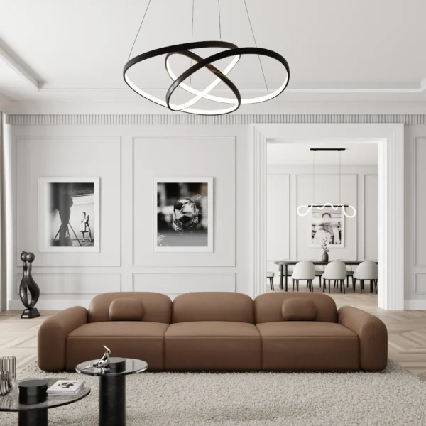 Kunstleder 4-Sitzer Couch Nuvia