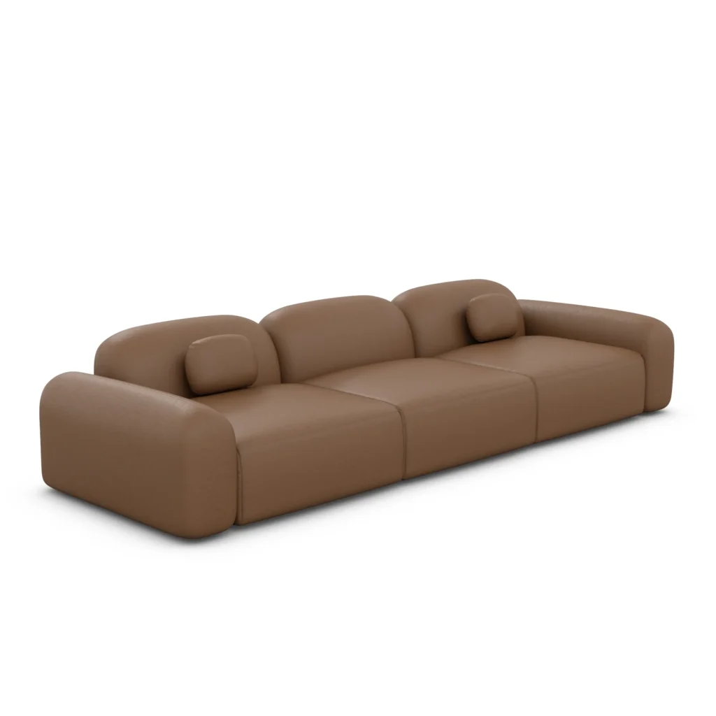 Kunstleder 4-Sitzer Couch Nuvia
