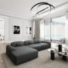 Strukturstoff L-Form Sofa Nuvia