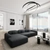 Strukturstoff L-Form Sofa Nuvia