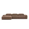 Strukturstoff L-Form Sofa Nuvia