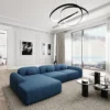Strukturstoff L-Form Sofa Nuvia