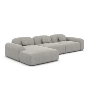 Strukturstoff L-Form Sofa Nuvia