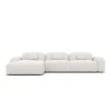 Strukturstoff L-Form Sofa Nuvia