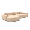 Samtstoff L-Form Sofa Nuvia