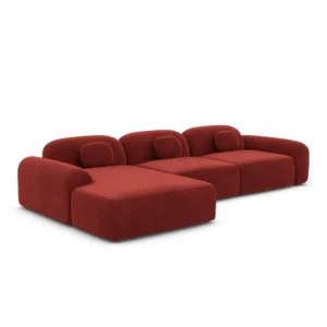 Samtstoff L-Form Sofa Nuvia
