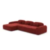 Samtstoff L-Form Sofa Nuvia