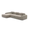 Samtstoff L-Form Sofa Nuvia