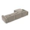 Samtstoff L-Form Sofa Nuvia