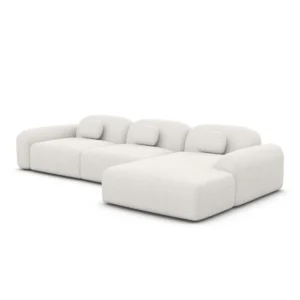 Strukturstoff L-Form Sofa Nuvia