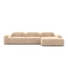 Samtstoff L-Form Sofa Nuvia