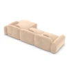 Samtstoff L-Form Sofa Nuvia