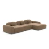 Samtstoff L-Form Sofa Nuvia