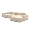 Samtstoff L-Form Sofa Nuvia