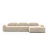 Samtstoff L-Form Sofa Nuvia