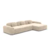 Samtstoff L-Form Sofa Nuvia