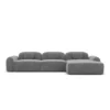 Samtstoff L-Form Sofa Nuvia