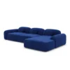 Samtstoff L-Form Sofa Nuvia