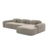 Samtstoff L-Form Sofa Nuvia