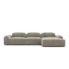 Samtstoff L-Form Sofa Nuvia