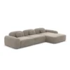 Samtstoff L-Form Sofa Nuvia