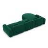 Samtstoff L-Form Rund Sofa Nuvia
